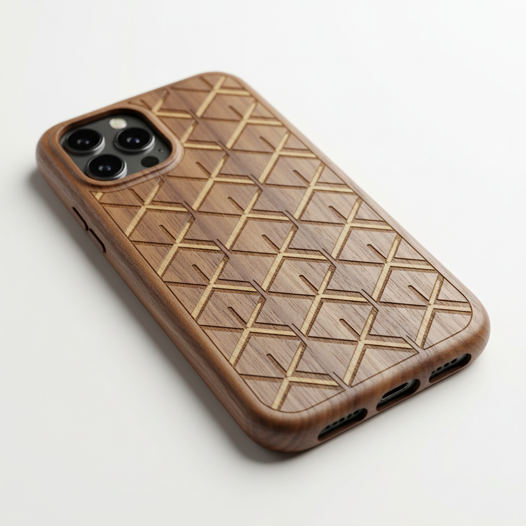 Houten iPhone 17 hoesje met gravure